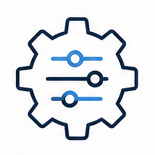 Gear with three horizontal sliders inside