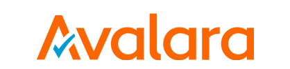 Avalara logo with orange text and blue accent mark