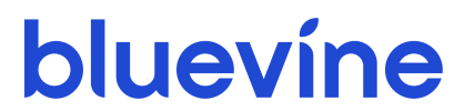 bluevine text logo in blue color