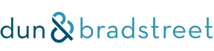 dun bradstreet company logo text in teal blue