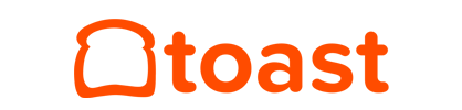 Toast logo with bread slice icon and orange text