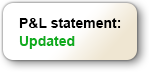 P&L statement updated notification button with green text